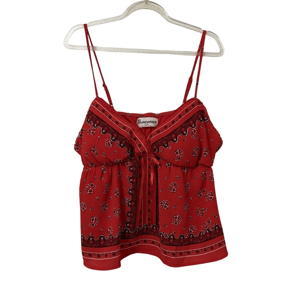 Y2K Babydoll Bandana Festival Top XL Rodeo Western Boho Feminine Sustainable
